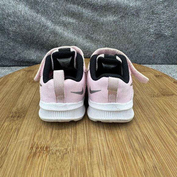 Nike Downshifter 10 Toddler Shoes Pink Silver Girls Size 5C Hook Loop CZ3967-605 - Picture 4 of 9